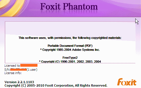 foxit phantom activation key